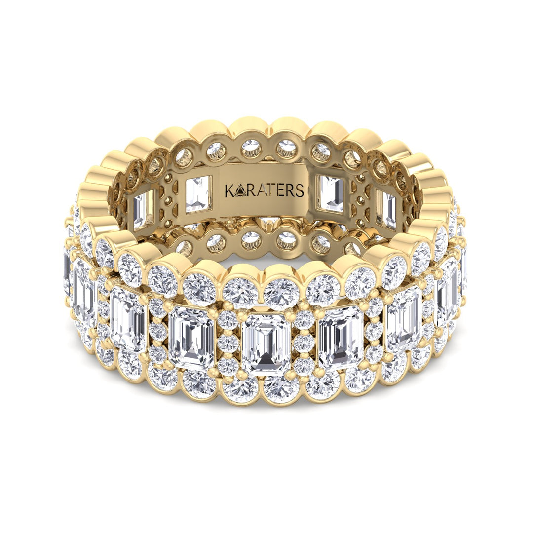 Hellín - Baguette and Round Lab Grown Diamond Eternity Band