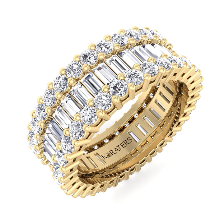 Ávila - Baguette and Round Cut Lab Grown Diamond Eternity Band