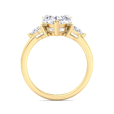 Daisy - Heart Shaped Cut Halo Solitaire Lab Grown Diamond Engagement Ring