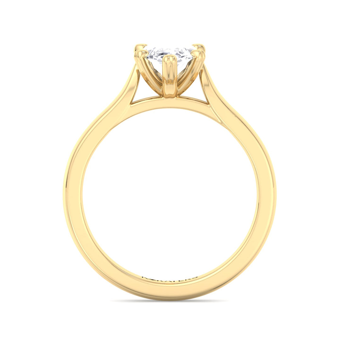 Bergenie - Marquise Cut Solitaire Lab Grown Diamond Engagement Ring