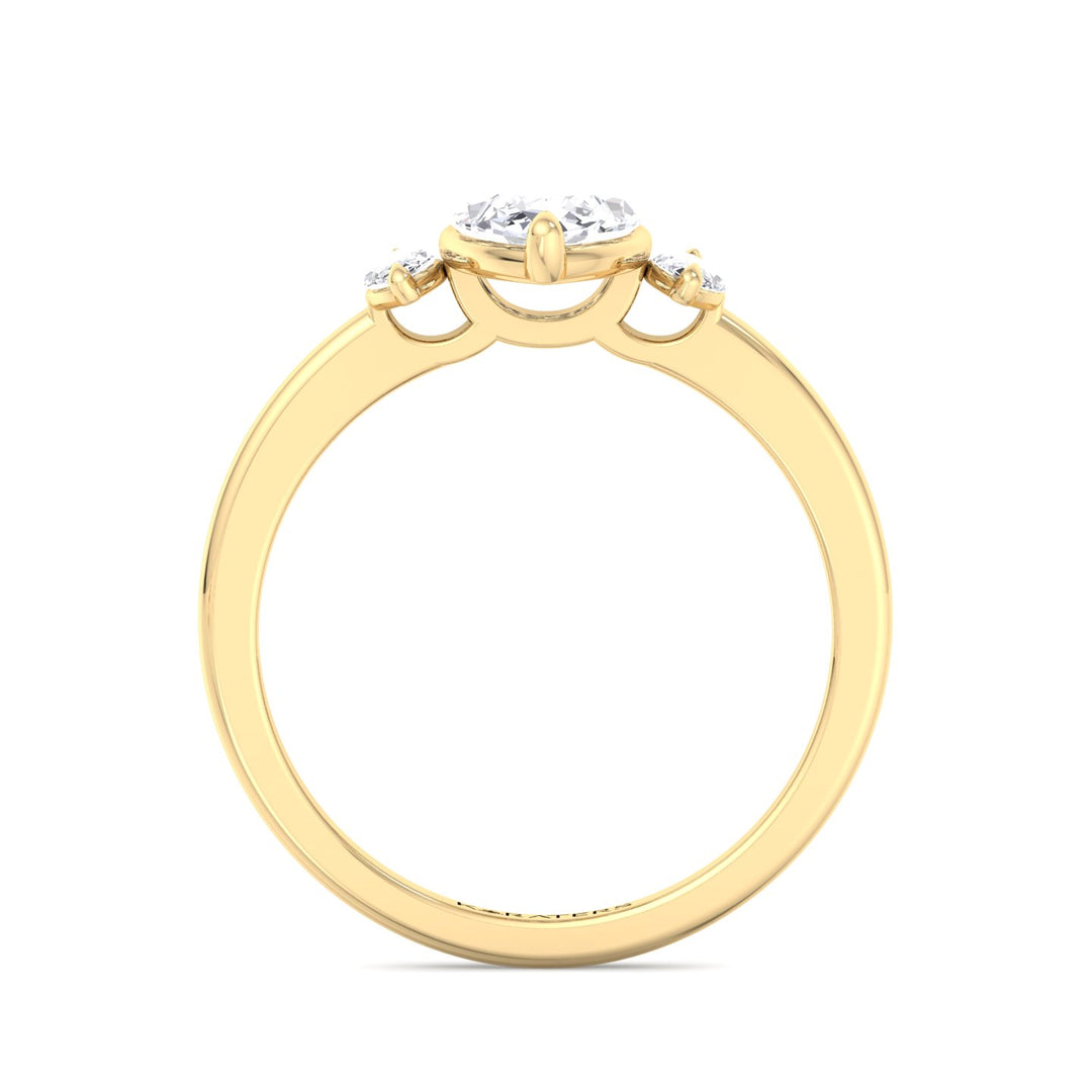 Kamille - Marquise Cut Solitaire Lab Grown Diamond Engagement Ring