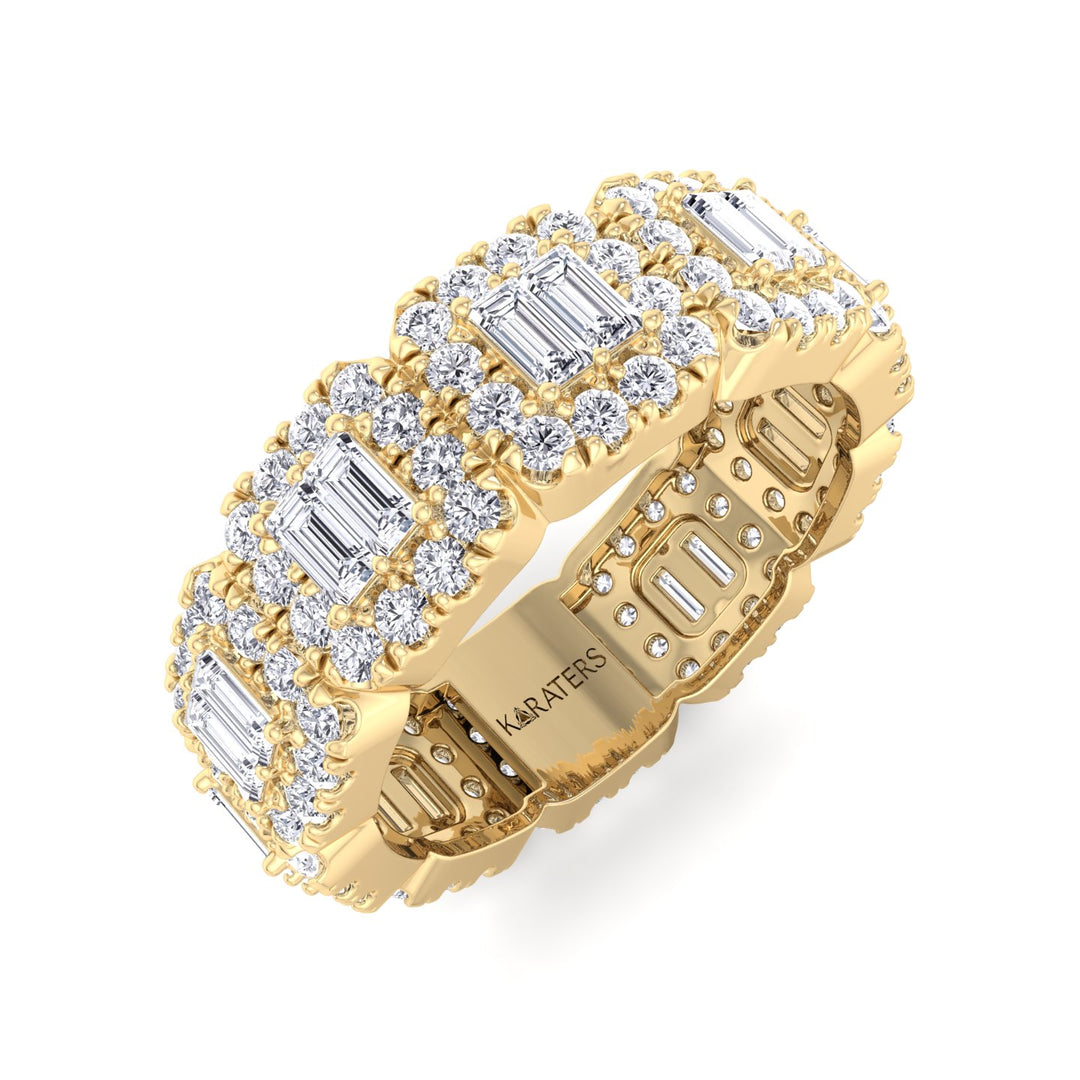 Fascino - (3.55 CT T.W.) Baguette and Round Cut Lab-Grown Diamond Eternity Band