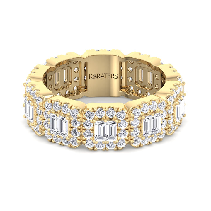 Fascino - (3.55 CT T.W.) Baguette and Round Cut Lab-Grown Diamond Eternity Band