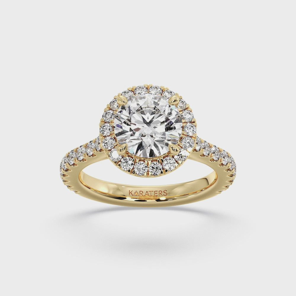 round-halo-lab-grown-diamond-engagement-ring-with-thin-pave-band-solid-yellow-gold-band