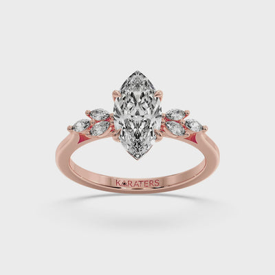marquise-cut-solitaire-lab-grown-diamond-engagement-ring-marquise-triple-sidestones-solid-rose-gold