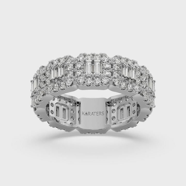 Fascino - (3.55 CT T.W.) Baguette and Round Cut Lab-Grown Diamond Eternity Band